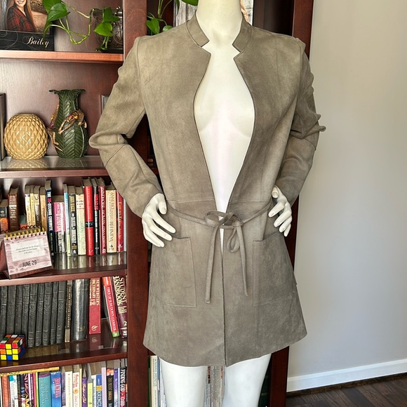 NWT H&M Faux Suede Open Jacket - Picture 3 of 11